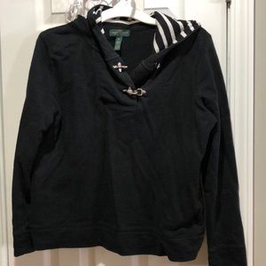 Ralph Lauren Jeans Black hooded sweatshirt.